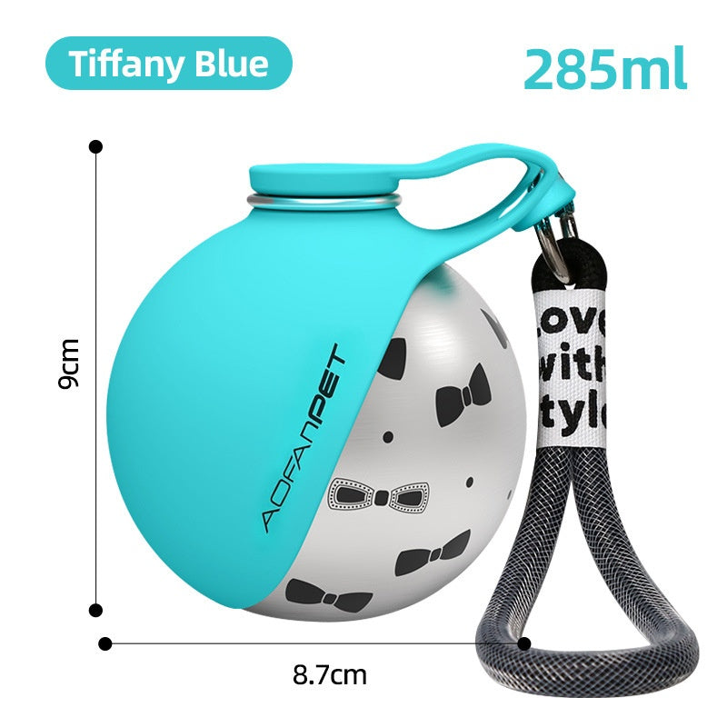 Creative Portable Outdoor Pet Stainless Steel Water Cup Small Dog Water Bottle Convenient Dog Drink Dispenser Puppy Travel Portable Water Bowl Pet Products