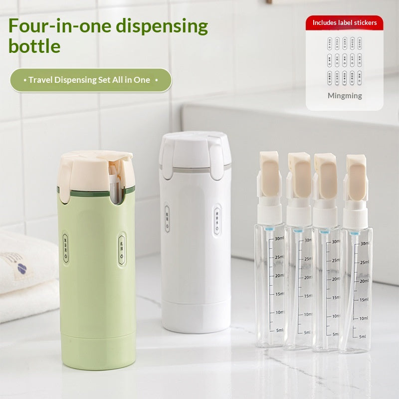 4 in 1 Travel Dispenser Portable Travel Bottles Leak Proof Leakproof Travel Container for Perfume Shampoo Conditioner Lotion