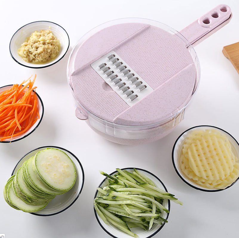 8 in 1 Mandoline Slicer Vegetable Slicer Potato Peeler Carrot Onion Grater with Strainer Vegetable Cutter Kitchen Accessories