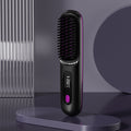 2 in 1 Straight Hair Comb Wireless Hair Straightener Brush Hair Fast Heating Portable Hot Curler USB Charging